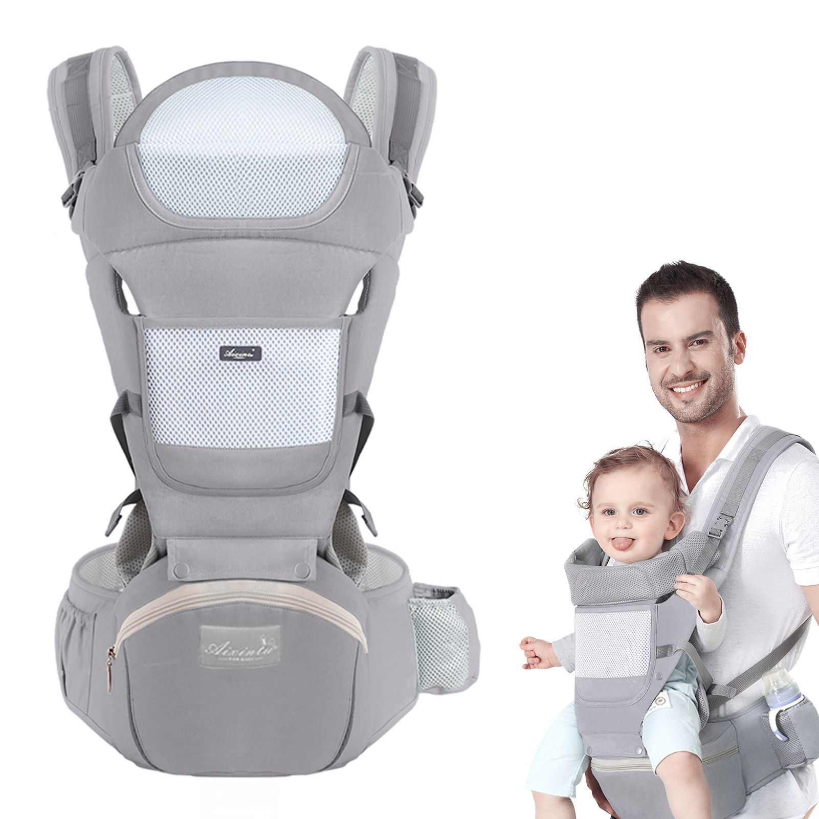 Ergonomic Baby Carrier Newborn To Toddler - Portabebés ergonómico para bebé, taburete de
