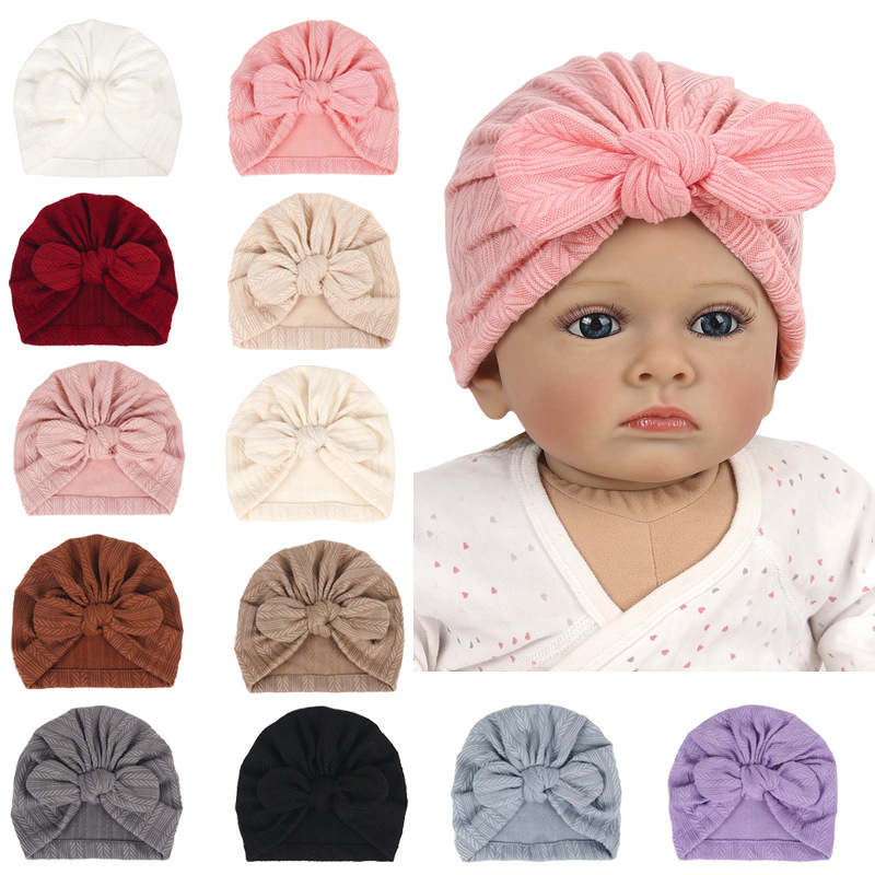 Infant Beanie Hat With Ears - Gorro con estampado de trigo para