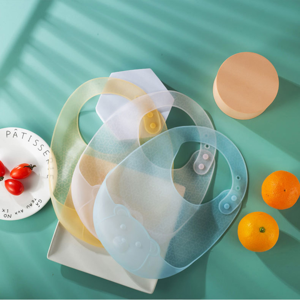 Waterproof Baby Bibs Silicone - Babero para comer para bebé, babero
