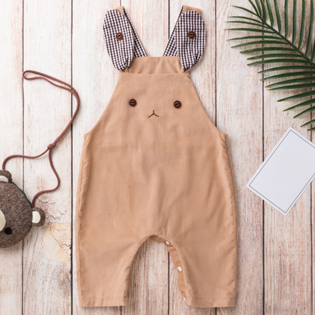 Infant Photography Props Outfit - Mono de pana para bebé, conjunto