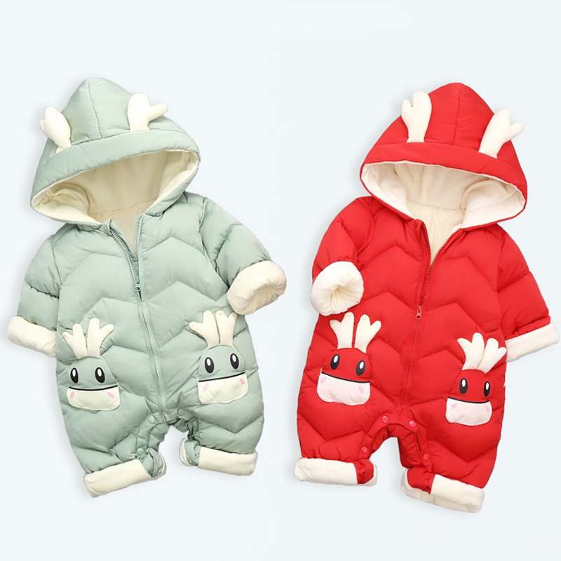 Cotton Baby Onesies Zipper - Peleles gruesos de terciopelo para niños,