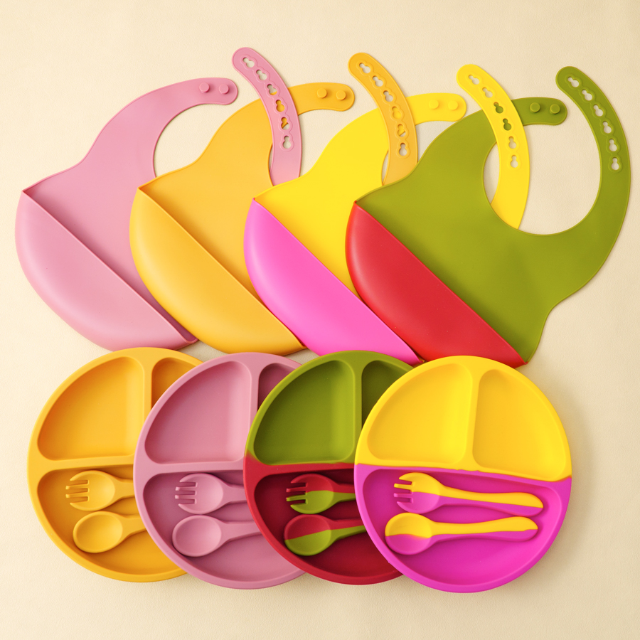 Juego de vajilla de silicona p - Waterproof Baby Bibs Silicone reseña y precio