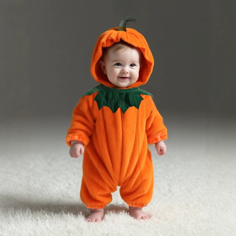 Traje de Calabaza para Bebé Re - Cotton Baby Onesies Zipper reseña y precio