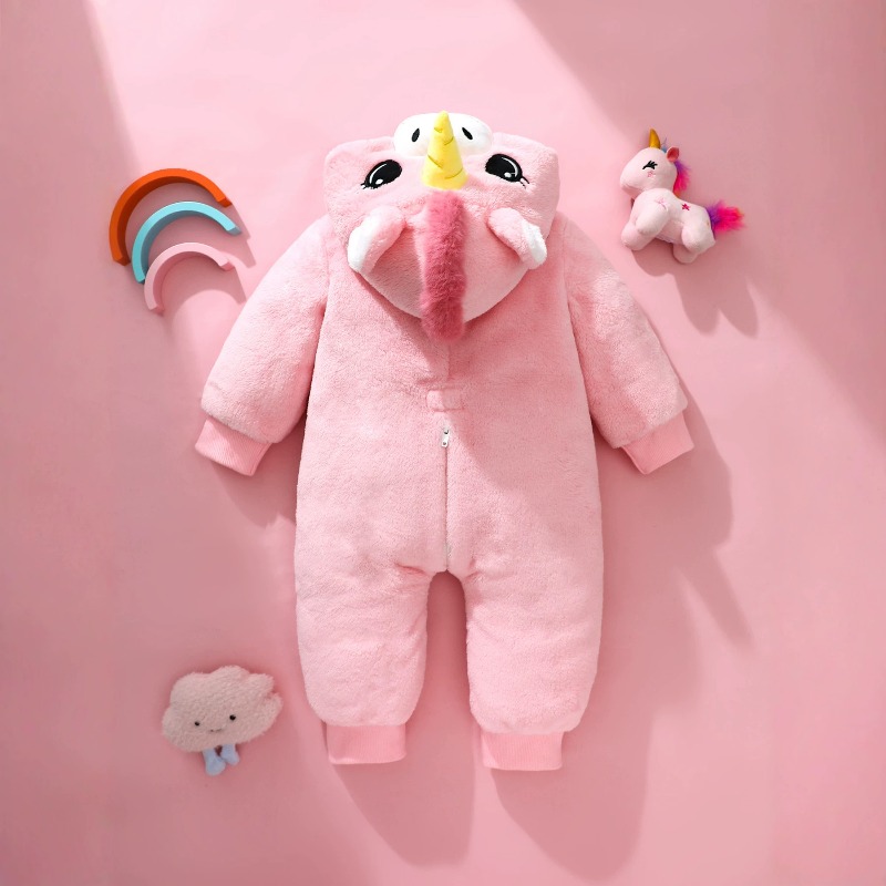 Mameluco de unicornio rosa par - Cotton Baby Onesies Zipper reseña y precio
