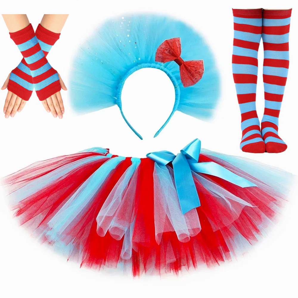 Thing 1 y Thing 2 disfraces ni - Toddler Girl Tulle Party Dress reseña y precio