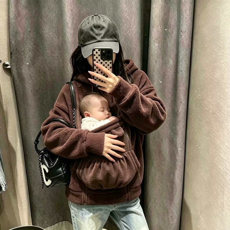 Abrigo con capucha de forro po - Maternity Wear reseña y precio