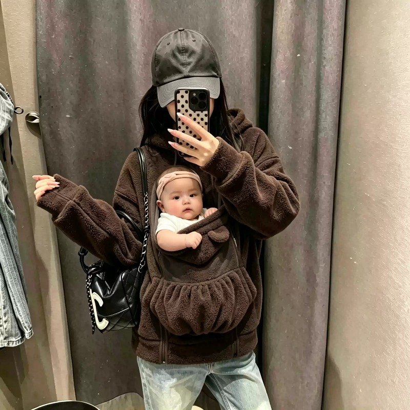Abrigo con capucha de forro po - Maternity Wear reseña y precio