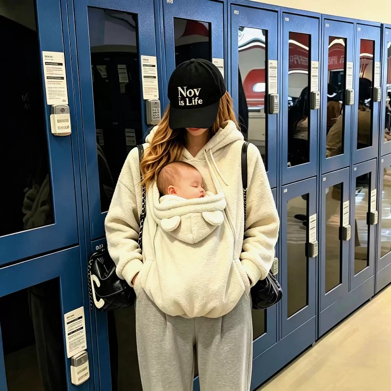 Abrigo con capucha de forro po - Maternity Wear reseña y precio